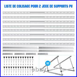 114cm 118cm Support Solaire Support 4X PV Pour Caravane Bateau 0-90° Réglable