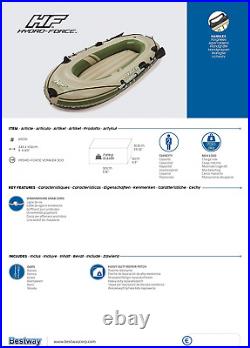 Bateau Gonflable Bestway Hydro-Force Voyager 300 Set pour 2 Multicolore