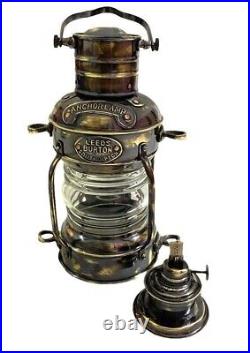 Bateau Huile Lampe Pour Domestique & Bureau Décoratif Maritime Laiton Antique D