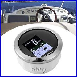 Compteur de vitesse GPS compteur kilométrique pour bateau de voiture 85mm(Noir)