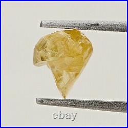 Earthmine Diamant 1.38TCW Jaune Scintillant Naturel Ancien Bateau Forme pour