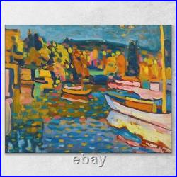 Étude Pour Un Paysage D'Automne Avec Des Bateaux Wassily Kandinsky, wk221 tablea