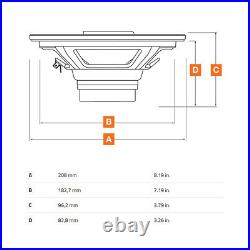 Haut-parleurs marins 20cm 2 voies 260W max pour bateau auto Hertz SX 200 NEO