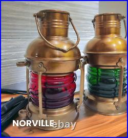 Lampe électrique antique nautique 10 lanterne de bateau pour décoration de