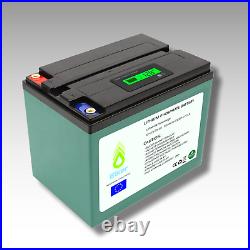 LiFePO4 12v 50Ah Batterie au Lithium pour Système Solaire Caravane et Bateau EU