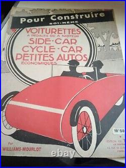 Pour construire soi-même/voiturettes a pedales/side-car/petites autos/1939