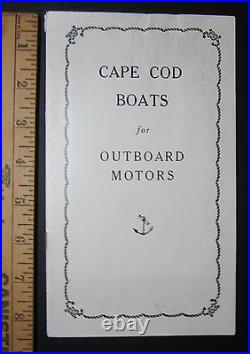RARE 1927 Publicité Commerce catalogue-Cape Cod bateaux pour moteurs hors-bord