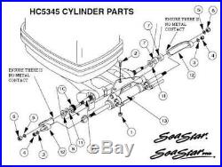 Seastar HC5345-3 Cylindre Hydraulique Avant Montage Bateau Volant Pour