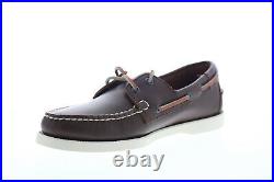 Sebago Portland chaussures bateau pour hommes en cuir marron