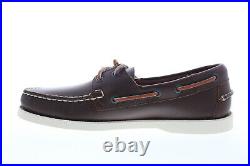 Sebago Portland chaussures bateau pour hommes en cuir marron