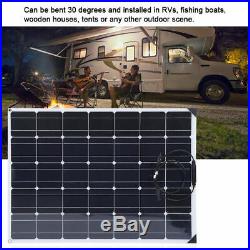 Set de panneaux solaires flexible 150W avec contrôleur+câble 10M pour bateau Car