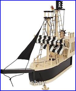 Small foot Pirate pour poupées Souples en Bois, Grand Bateau de Jeu avec de Acce