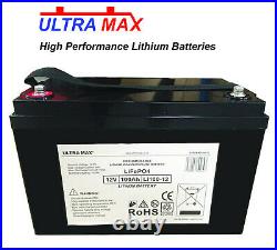 ULTRAMAX 12v 100Ah LiFePO4 Batterie Pour Télécommande Voitures, Bateaux, Avion