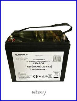 ULTRAMAX 12v 85Ah LiFePO4 Batterie Pour Télécommande Voitures, Bateaux, Avion