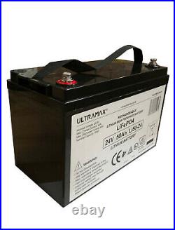 ULTRAMAX 24v 50Ah LiFePO4 Batterie Pour Télécommande Voitures, Bateaux, Avion
