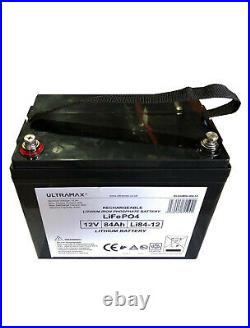 ULTRAMAX Loisirs Batterie 12V 84Ah LiFePO4 Lithium Pour Bateaux, Yacht, Caravane