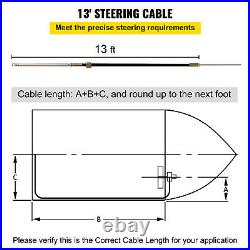 VEVOR Kit de Direction Hydraulique pour Bateau Hors-bord avec Câble 3,96 m
