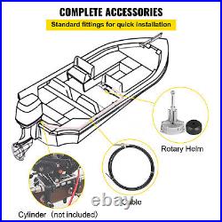 VEVOR Kit de Direction Hydraulique pour Bateau Hors-bord avec Câble 3,96 m