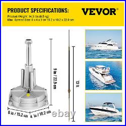 VEVOR Kit de Direction Hydraulique pour Bateau Hors-bord avec Câble 3,96 m