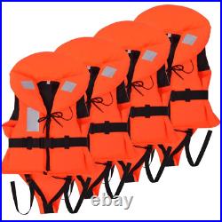 VidaXL Gilet de sauvetage enfant/adulte pour Canoë Kayak Bateau Orange 100 N 10